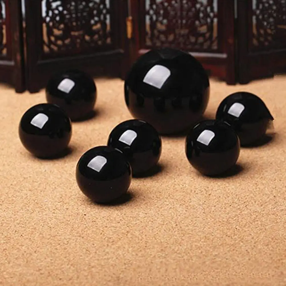 1Set Seven Obsidian Crystal Ball Group Creative Textured Sphere Array Home Office Desktop Decoration Gift Housewarming Gift