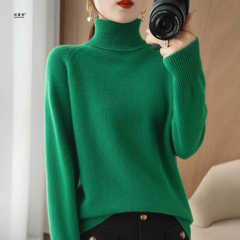 

Women's Wool Blend Knitted Sweater Solid Loose Purple Beige Orange Gray Winter Clothing for Women Simple Fashion Korean Style