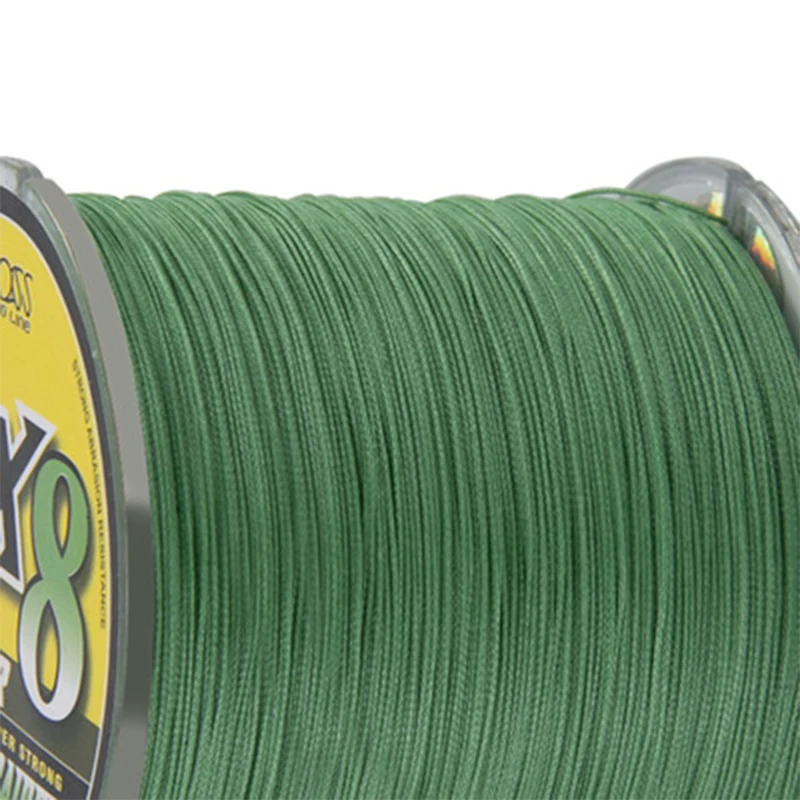 

Factory direct selling wholesale 8-strand green PE 500m Polyethylene braided fishing line