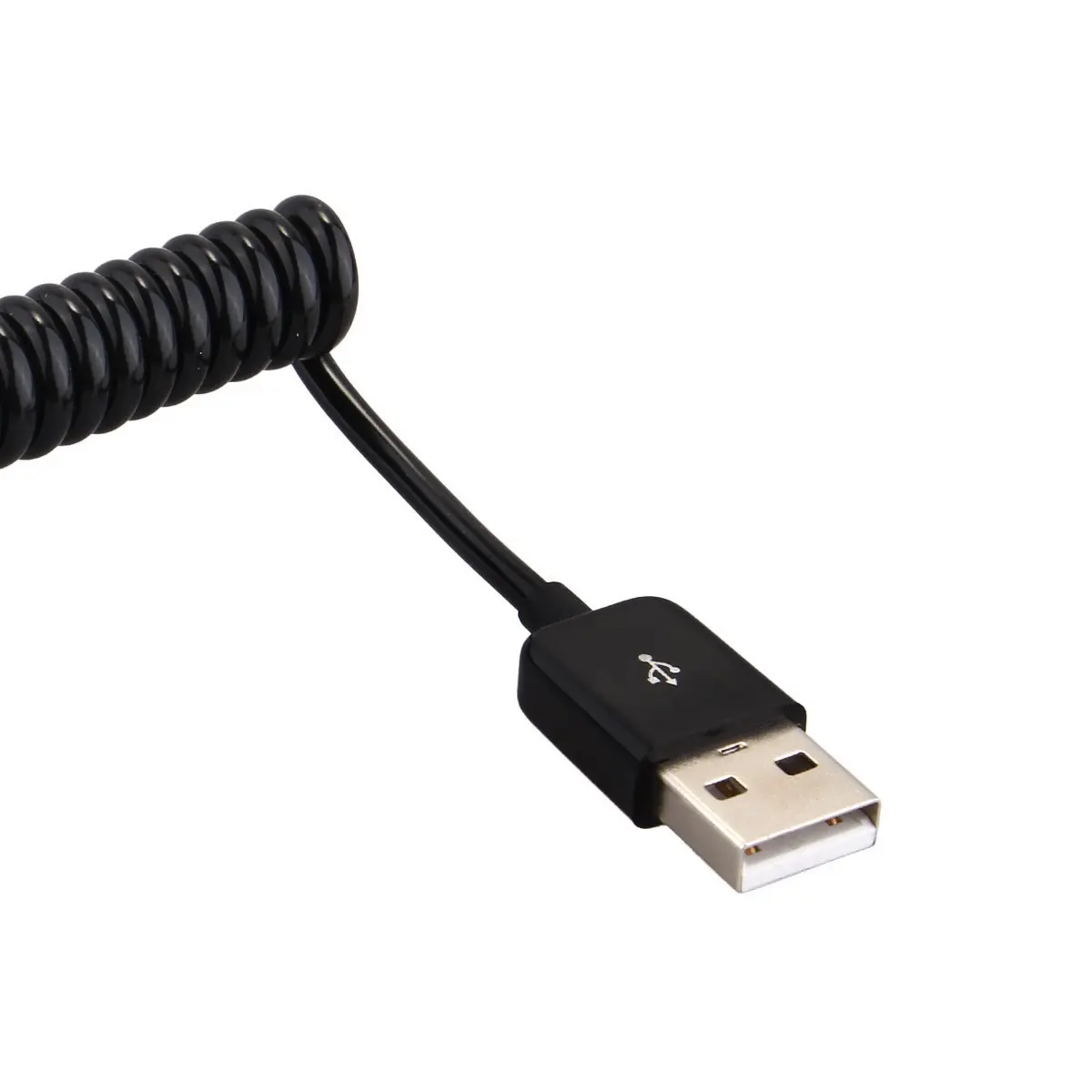 10Ft Spiral Coiled USB MINI 5 Pin  Male to USB 2.0 A male Cable