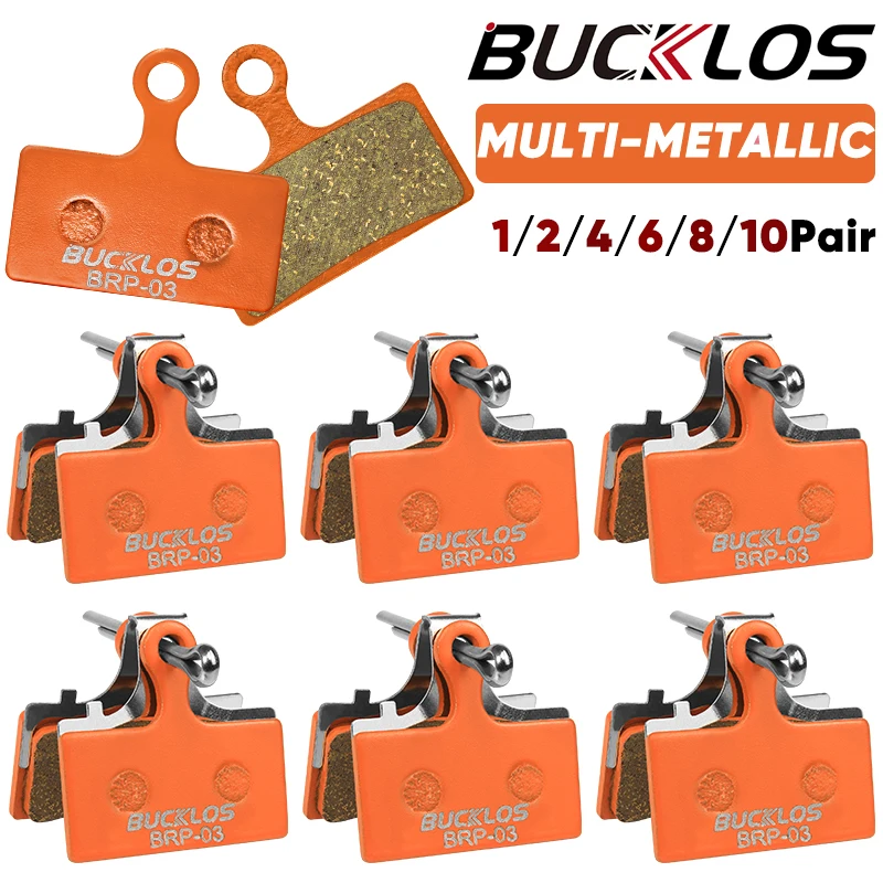 BUCKLOS Bicycle Hydraulic Disc Brake Pads for M9000 Metallic Brake Pads Metal Road Mountain Bike Brake Pads fit G01S G03C G05S