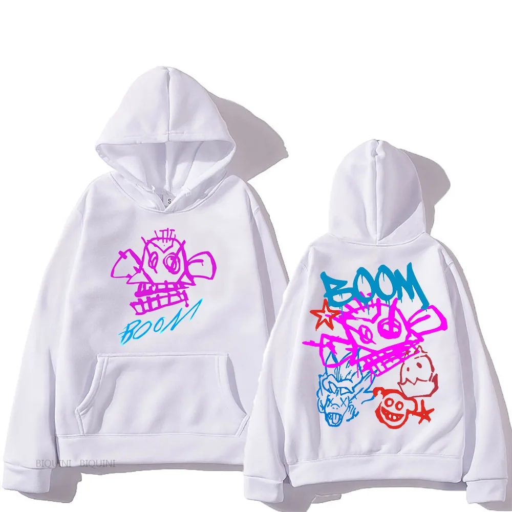 Arcane Jinx Cartoon Hooded Long Sleeve Harajuku Kawaii Fashion Sweatshirt Graphic Printing Vintage Clothing Unisex Cute Hoody