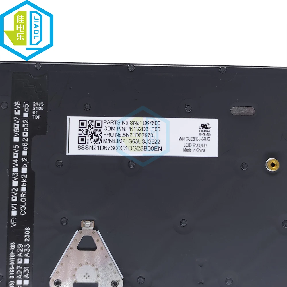 لوحة المفاتيح الخلفية LA US FR لينوفو ثينك باد T14 L14 P14S GEN 3 21AH 21AJ USA لوحات المفاتيح 5N21D67970 CS22FBL-84US