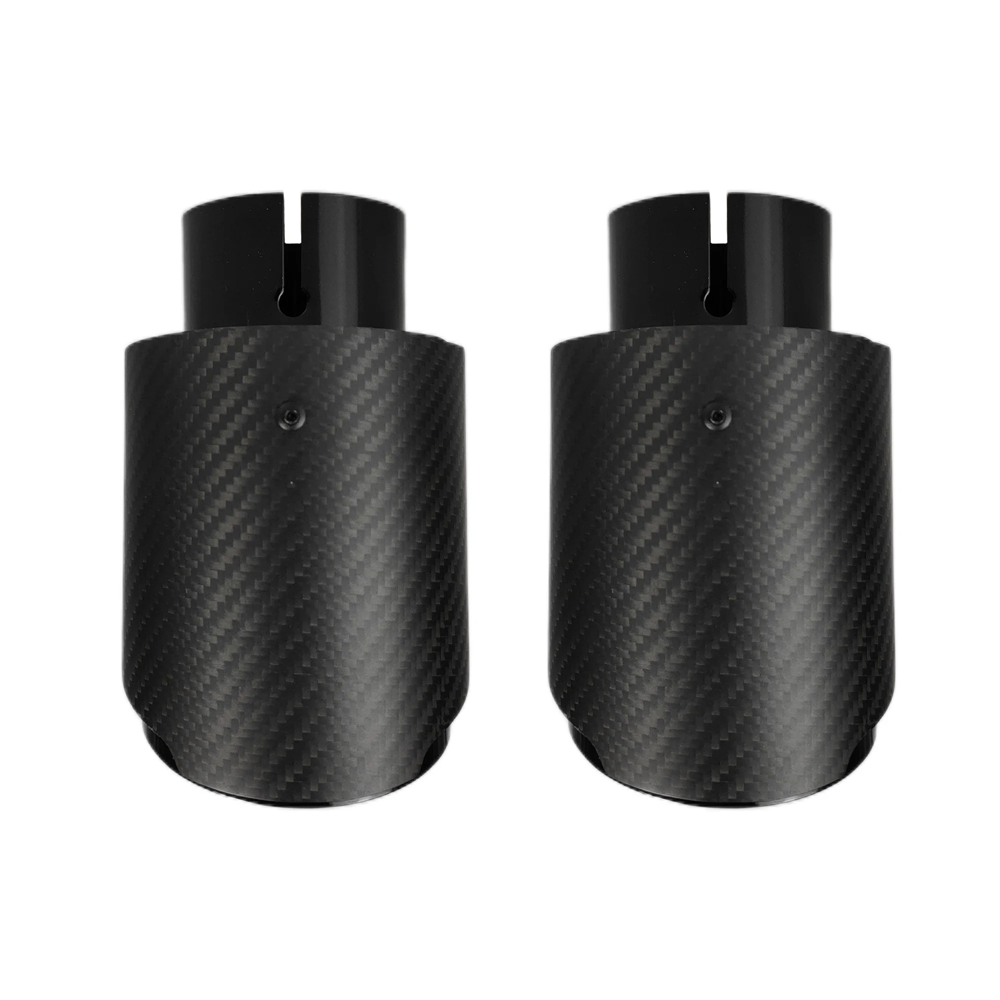 1 Pcs Universal Car Carbon Fibre Tail Throat Stainless Steel Silencer Bright Black Twill Matte Muffler Exhaust Nozzle Tip