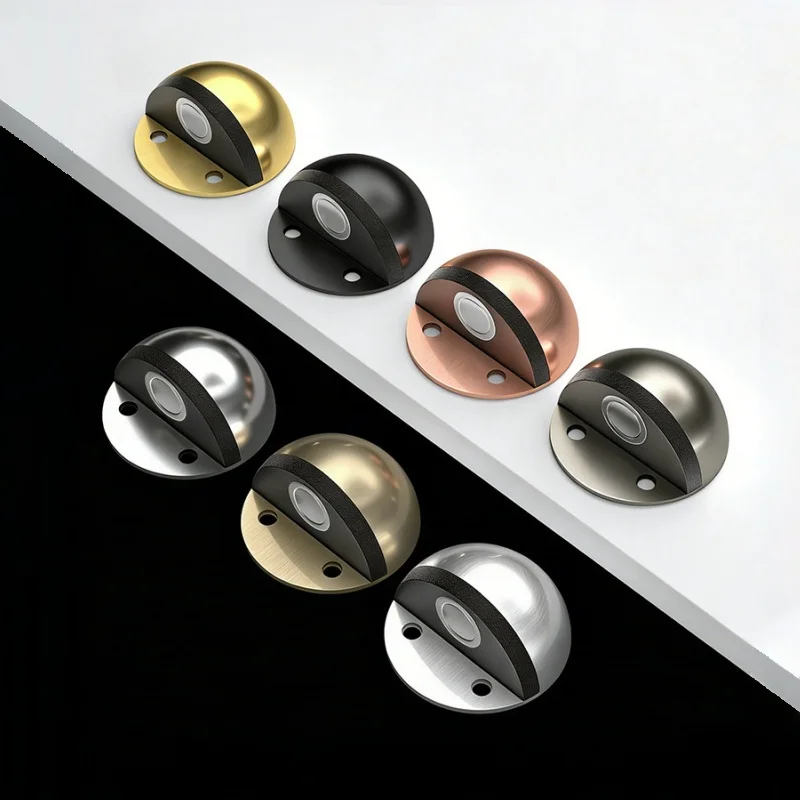 Punch-Free Stainless Steel Door Stopper Anti-Collision Door Top Floor Bumper Glass Door Stop Rubber Limiter Turtle Top Door