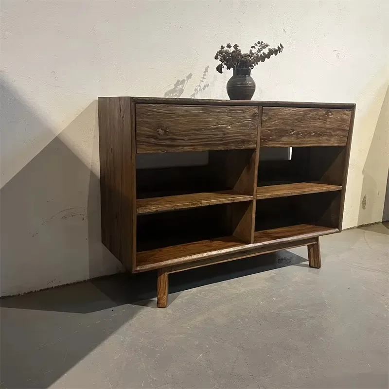 Chinese solid wood country buffet cabinets, sideboards wooden living room furniture