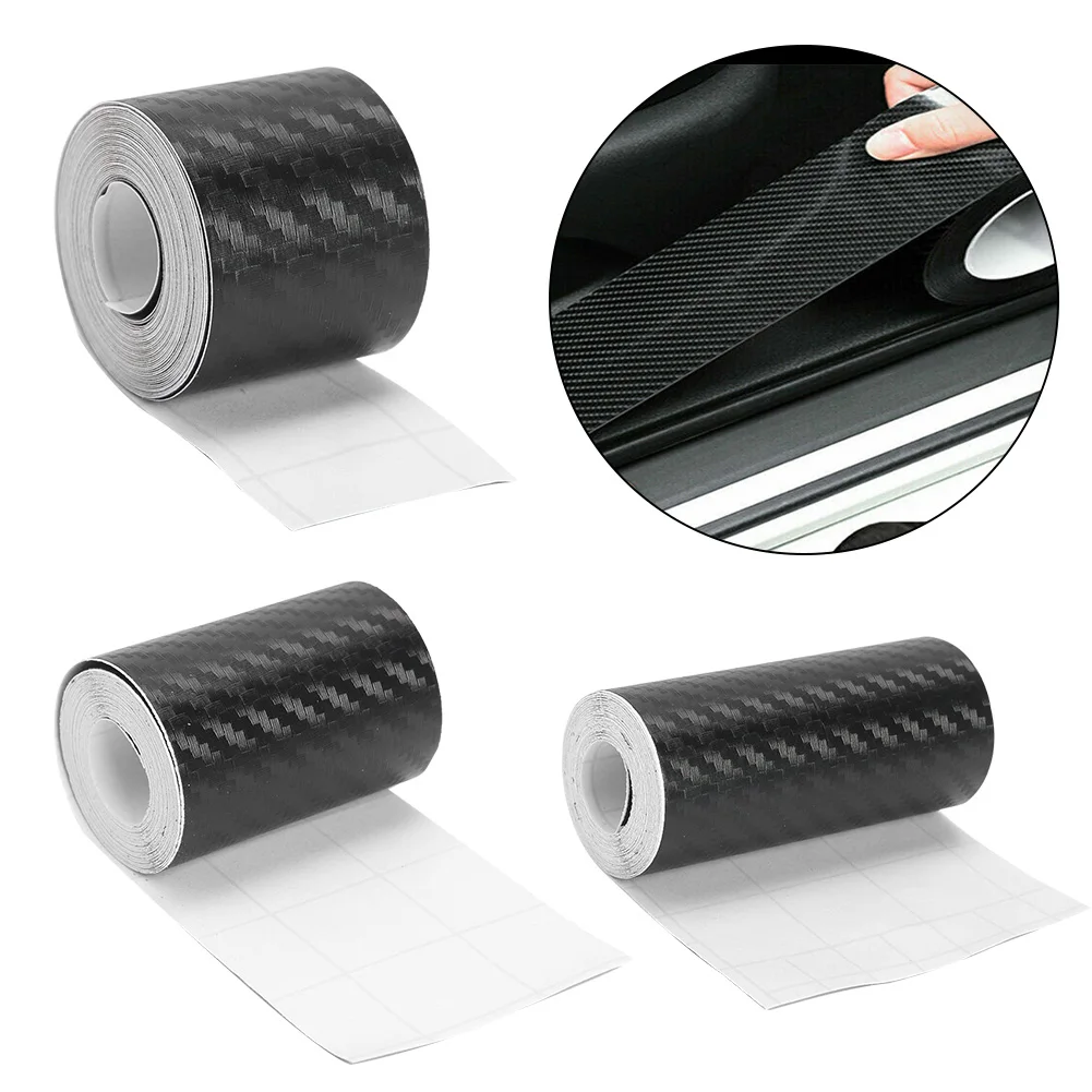 5M Carbon Fiber Car Sticker Paste Protector Strip 3cm*5m 5cm*5m 7cm*5m Optional Waterproof Protection Film