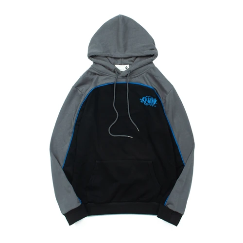 Sudaderas con capucha de bloques de colores a rayas para hombre, sudadera con bordado de letras y cordón, sudadera informal de gran tamaño, sudaderas con capucha