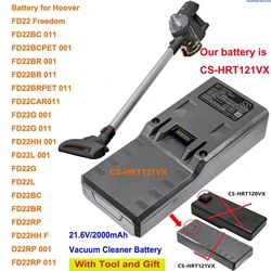 2000mAh Vacuum Battery TBTTV1P1 TBTTV1T1 for Hoover FD22G,FD22L,FD22BC,FD22BR,FD22RP,FD22HH,FD22BCPET,FD22CAR