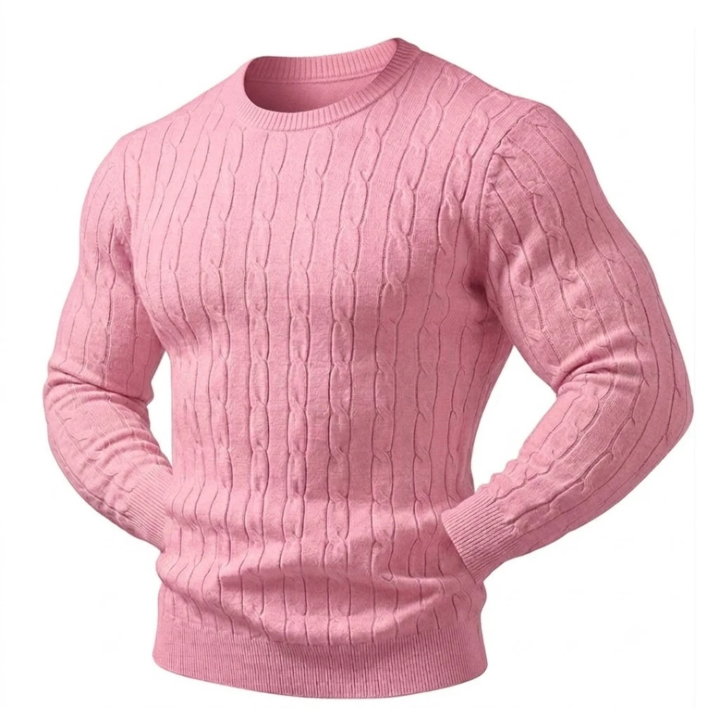 Neuer Herren-Strickpullover Einfarbiger Pullover Warme Lässige Herren-Winterbluse Herren-Winterpullover Outdoor-Rollkragenpullover – Detail 12