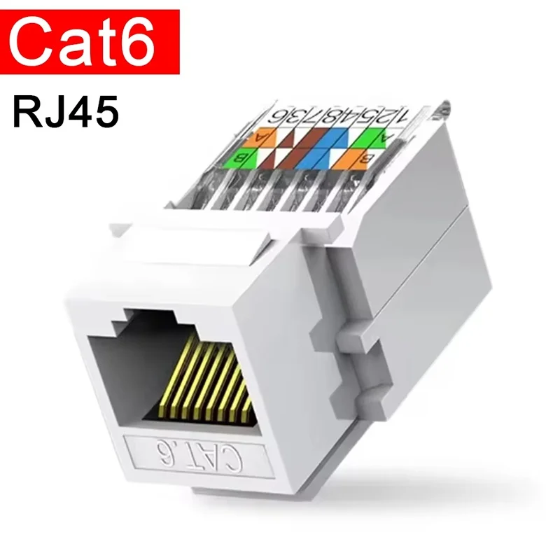 Cate 6 RJ45 Network Module Cate 6 Connector Information Socket RJ45 Network Module For Computer Outlet Cable Patch Panel Parts