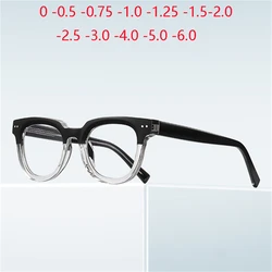 Students Look Far Prescription Glasses For The Nearsighted Rivet Frame Anti Blue Rays Optical Spectacles 0 -0.5 -0.75 To -6.0