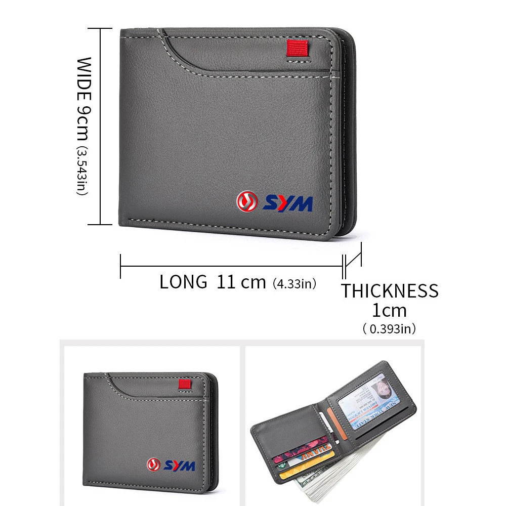 

Men's Multi-Card Wallet Driver's License Change Pouch Motorcycle Riding Friendly Card Holder for SYM Motors Maxsym TL Maxsym400