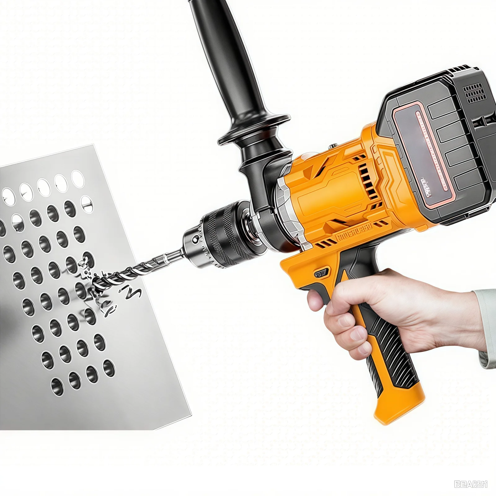 Brushless Cordless Cement Mixer 20V Handheld Concrete Mixing Drill For DEWALT 20V Battery for Mortar Plaster DIY Construction​