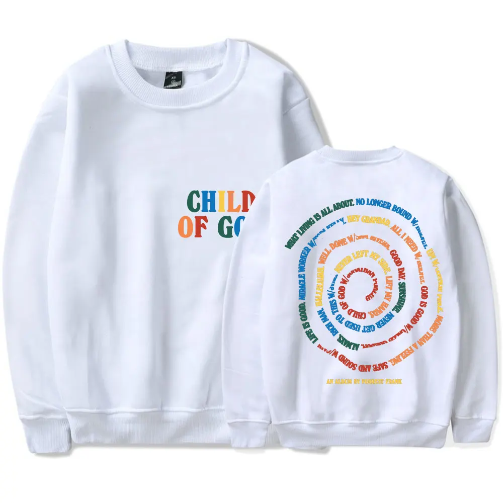 Forrest Frank Rainbow Spiral Crewneck Sweatshirts Child of God Tour 2025 Merch Cosplay Women Men Fashion Long Sleeve Tee