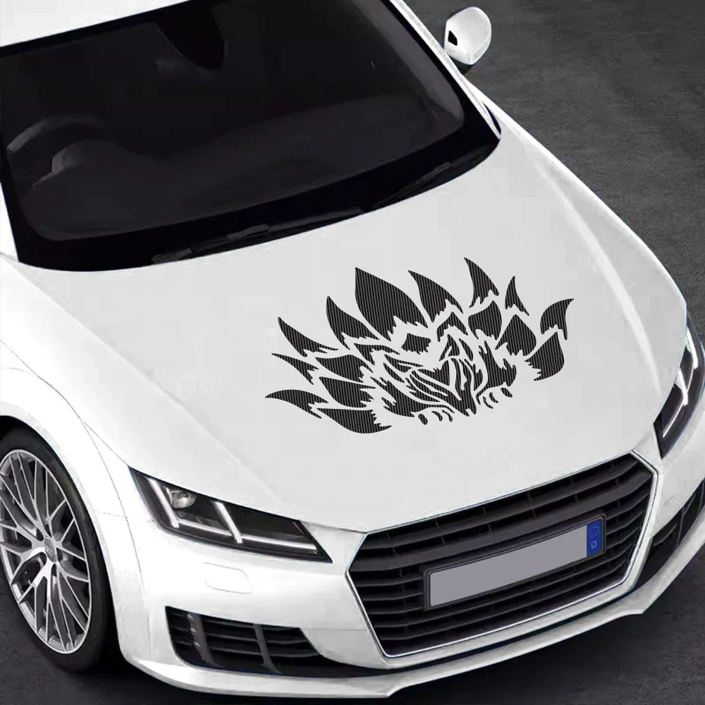 

Nine Tailed Demon Fox Car Sticker Auto Front Hood Sticker Vinyl Film PVC Waterproof Creative Film Car Accessories Decoration