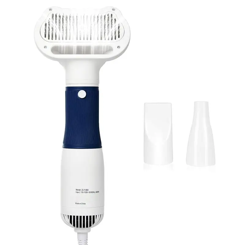 【POPULAR】Professional Pet Grooming Dryer With Brush, 3-In-1 Dog Blow Dryer, Adjustable Temp, Quiet& Portable US Plug