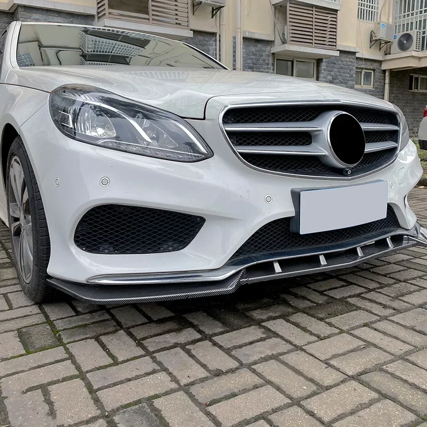 For Mercedes Benz E Class Facelift Body Kit W212 E200 E250 E300 2013 2014 2015 Car Front Bumper Lip Spoiler Splitter Styling