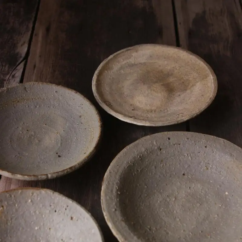 Neuer Laden: Handgefertigte japanische Wabi-Sabi Keramikteller – Multifunktionale runde Teller
