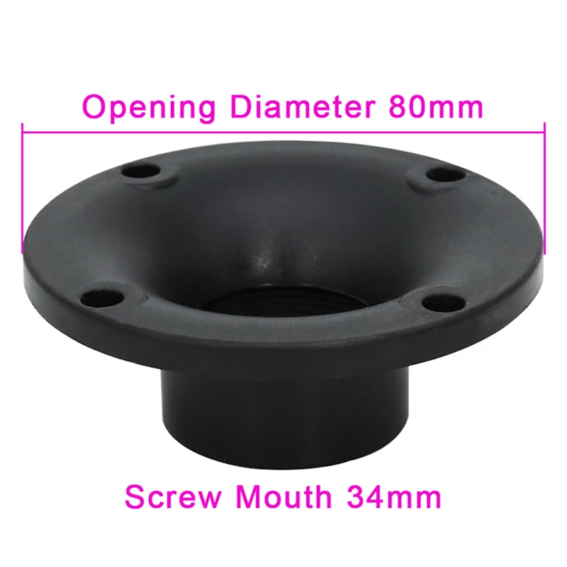 1pc 3 inch 80mm Small Size Horn Tweeter Plastic Threaded Mouth 34mm Speaker Repair Accessories