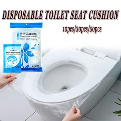 Disposable Biodegradable Plastic Toilet Seat Cover mat waterproof Sterile Portable Travel Isolate Lavatory MatBathroom Accessory