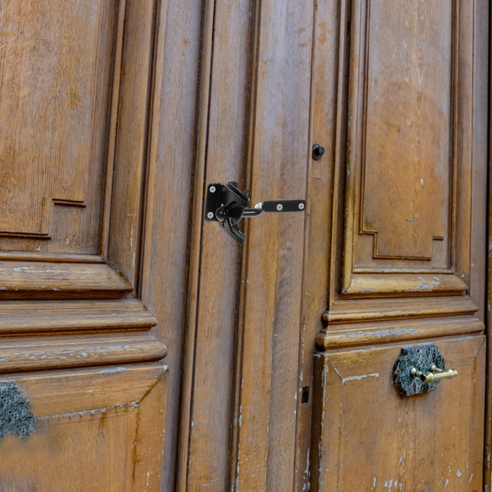 Сверхмощная защелка для забора, самоблокирующаяся пружинная кабельная тяга для наружных деревянных металлических садовых ворот, бассейна, курятника