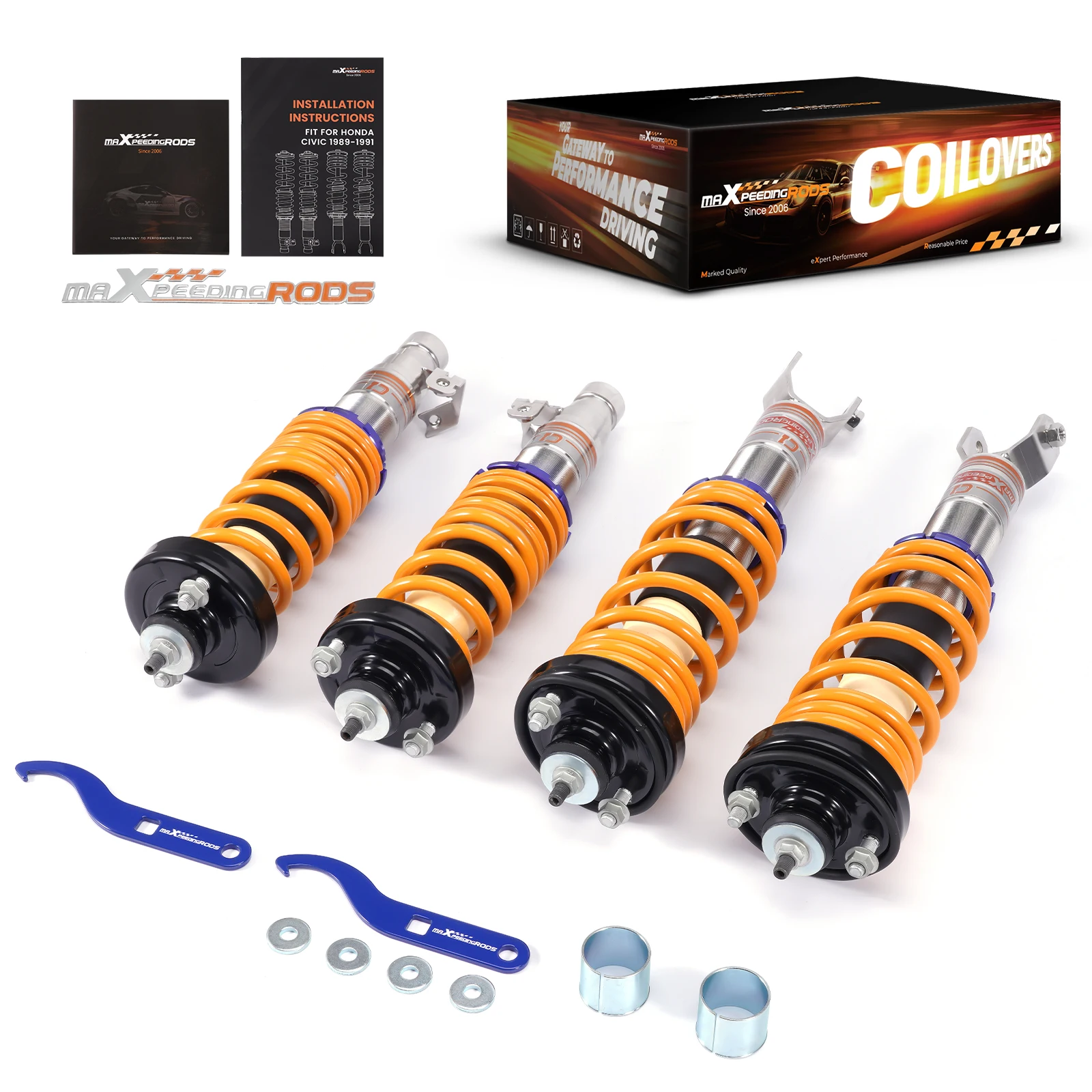 

MaXpeedingrods NEW Comfort Coilovers Kit For Honda Civic 1992-2000 Integra 94-01