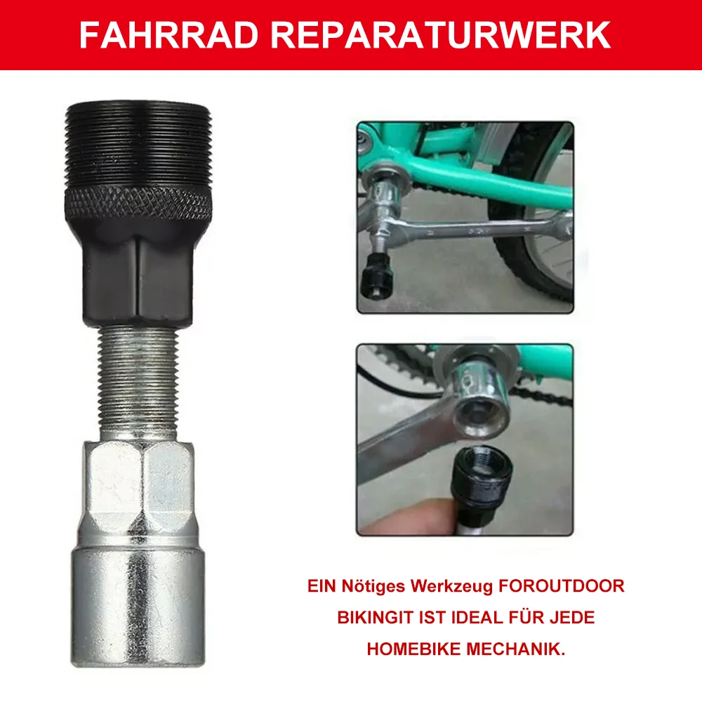 44 stücke Fahrrad Reparatur Werkzeug Extractor Set Fahrrad Werkzeug Box Kette Breaker Cutter Kurbel Puller Schwungrad Entfernung Fahrrad Schlüssel Fix werkzeug – Detail 2