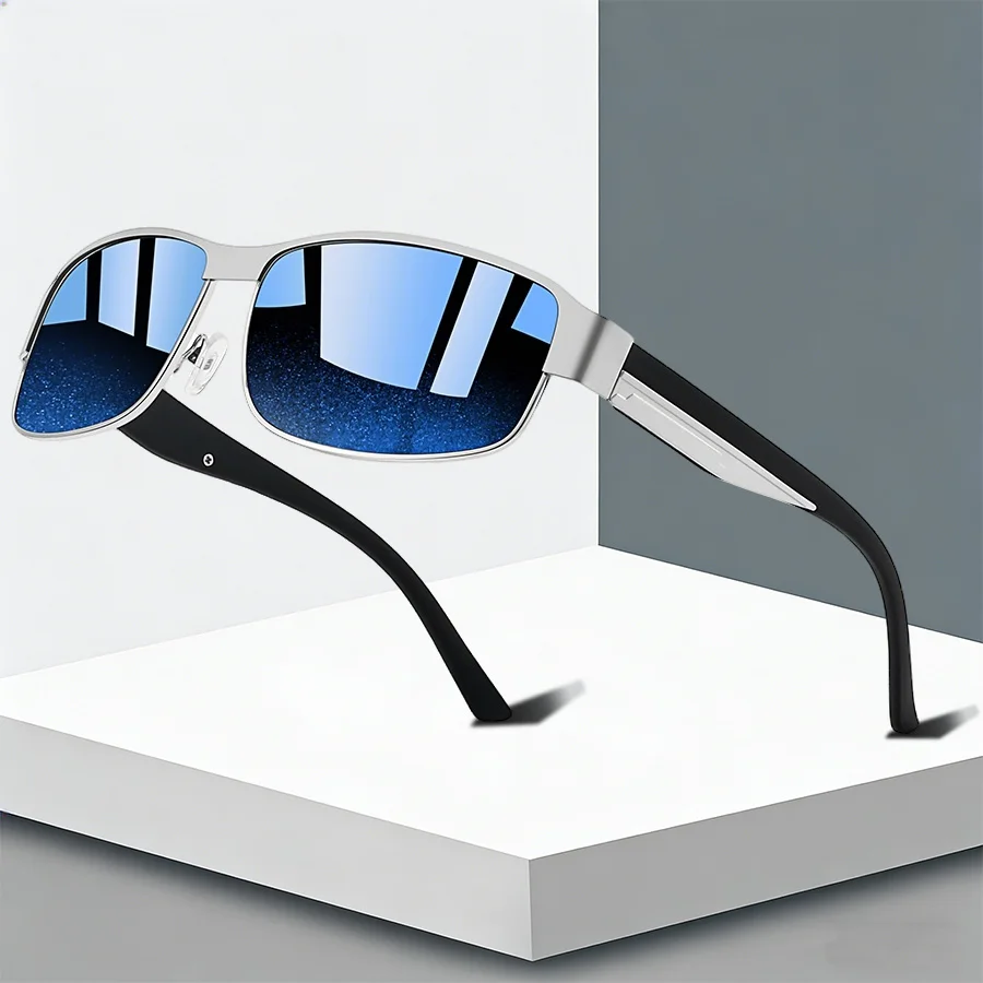 Fashion Vintage Rectangle Sunglasses Men Women Fishing Driving Luxury Brand Designer Eyewear