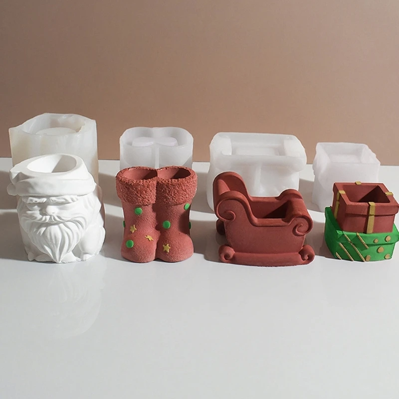 

Гибкие многоразовые силиконовые формы для поделок из смолы, подарочная коробка, цветочные горшки, креативные художественные формы ручной работы