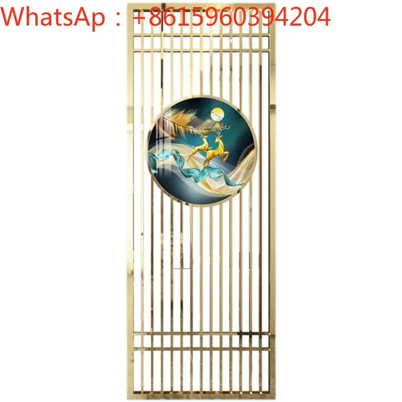 Custom wrought-iron stainless steel screen partition office simple modern living room bedroom household entrance block porch