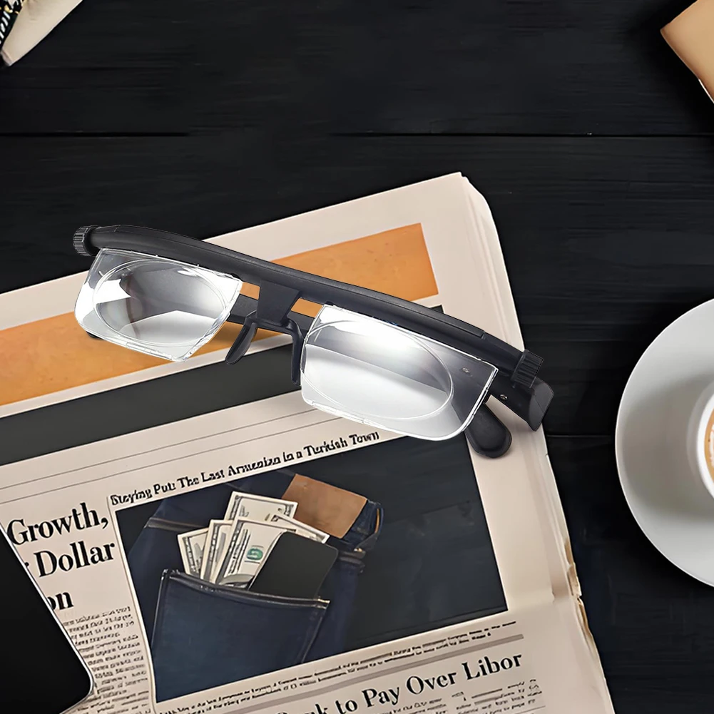 

-6D To +3D Adjustable Degree Reading Glasses Focal Length Correction Adjustable Strength Lens Eyewear Variable Focus Distance