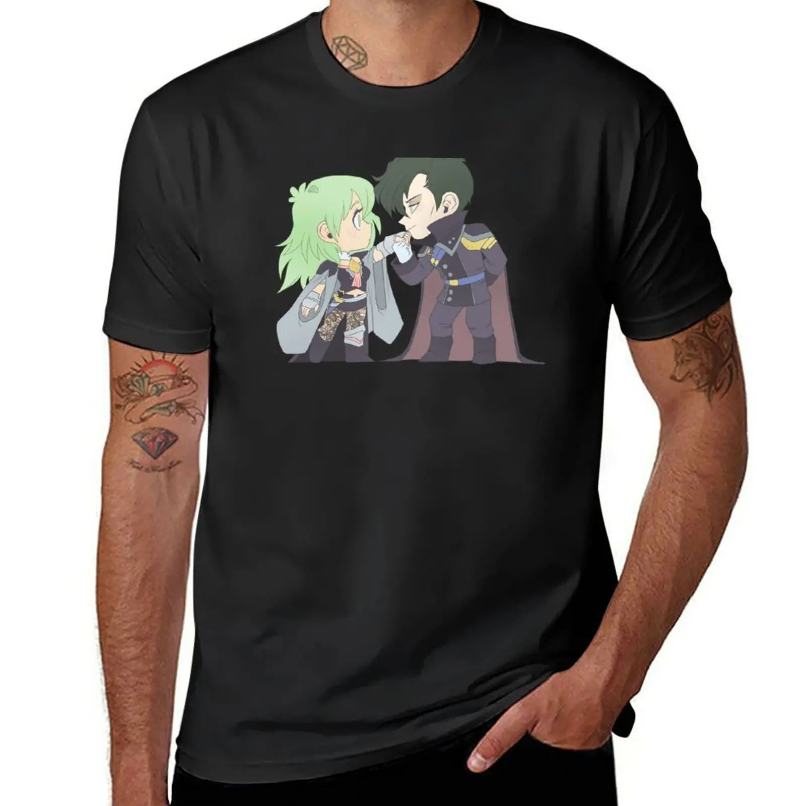 

New Byleth x Hubert - Fire Emblem Three Houses - Chibi Cuties T-Shirt Blouse summer clothes anime oversized t shirts for men