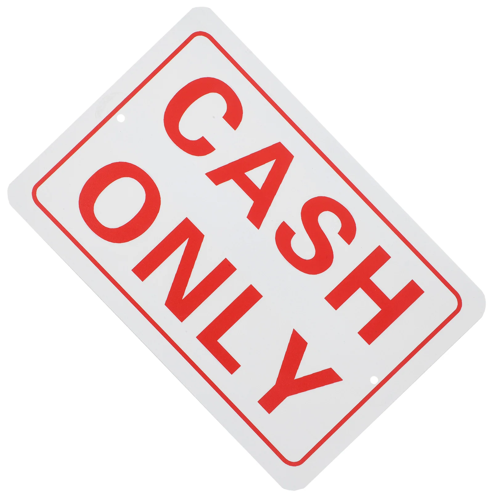 

8x12 No Cashier Sign Checks Credit Cards PVC Aluminum Cash Retail Store Office Business Sign