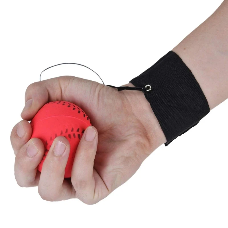 Balle à main en caoutchouc éponge pour enfants, exercices de jeu, sport élastique rebondissant, ficelle en nylon, jouet d\'extérieur pour enfants, 1