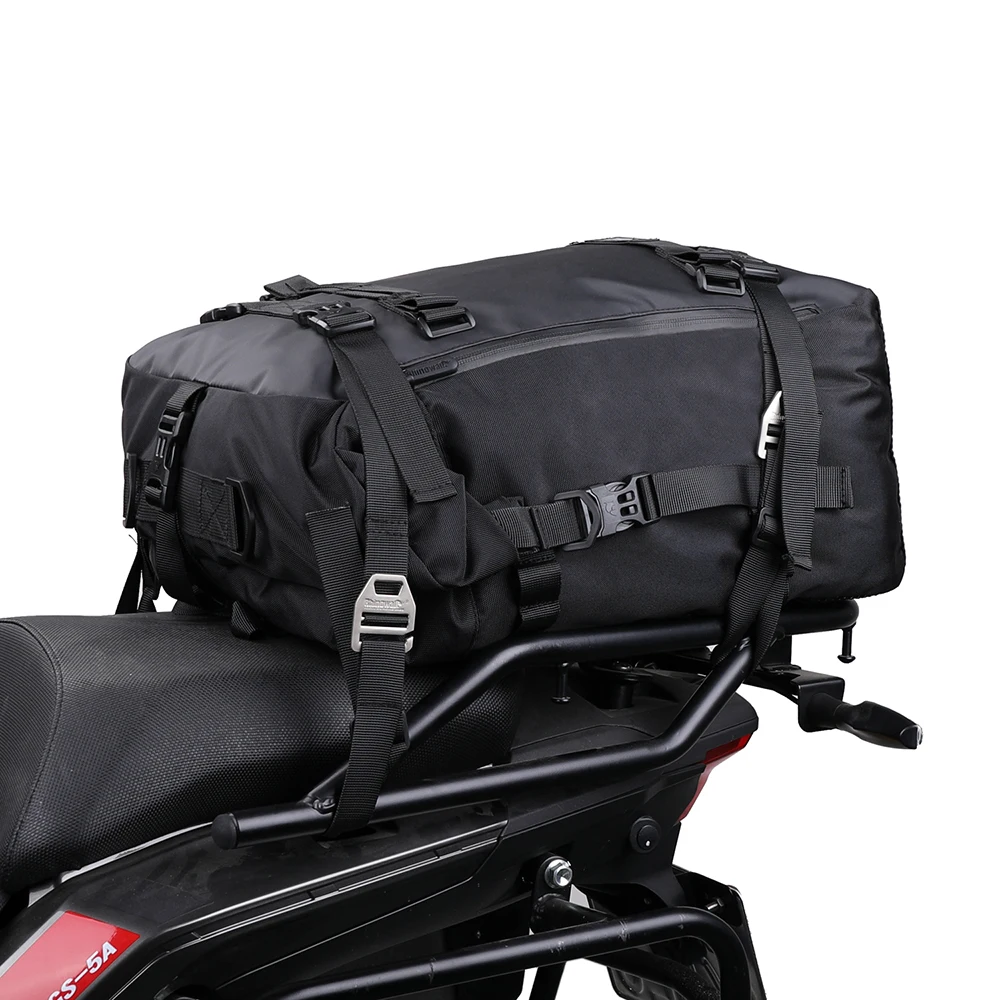 Rhinowalk Motorcycle Back Seat Bag 10/20/30L Waterproof Multifunctional cycling backpack Universal Saddle Modified Luggage Bag