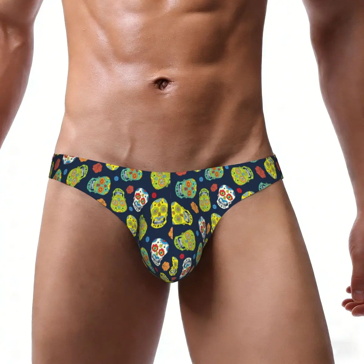 Men's Panties Man Briefs Day Of The Dead Sugar Skulls Sexy Underwear Male Bikini Underpants - view 2