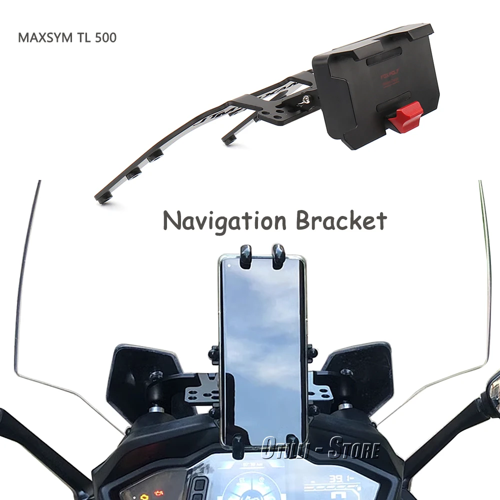 

For SYM Maxsym TL 500 MAXSYM TL500 GPS Brand New Mount Fit Motorcycle Accessories Navigation Plate Bracket Phone Holder Stand