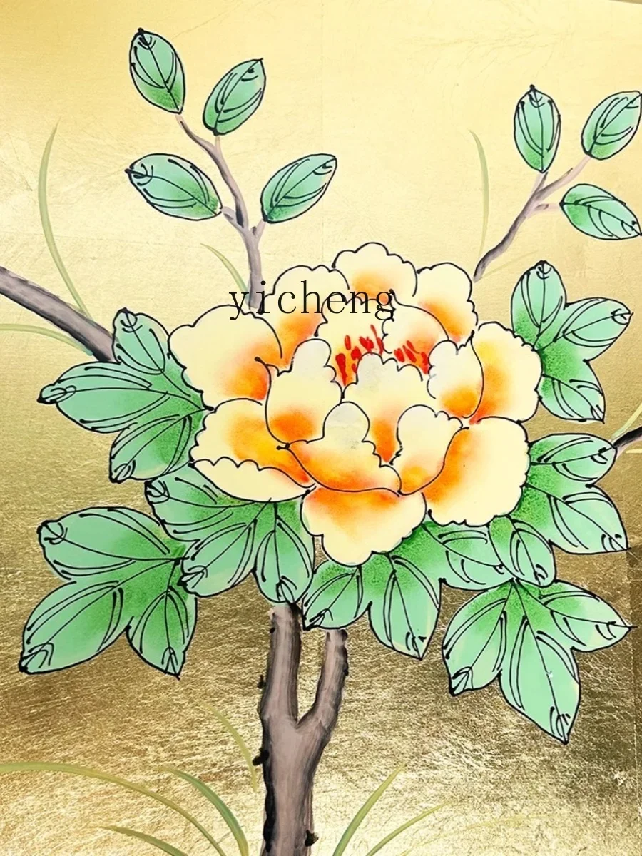 New Chinese Style Painted Home Living Room Entrance Cabinet Modern Minimalist Solid Wood Paint Curio Cabinet