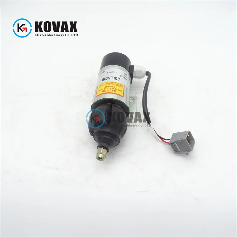 For 3726743 High Quality Flame Shutdown Solenoid Valve 24V Excavator Engine Spare Parts Volvo Engine Tamd61A