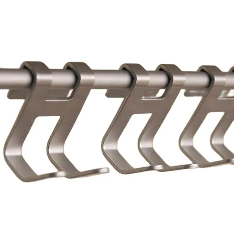 Przestrzeń Aluminiowy metalowy hak do drzwi w kształcie litery H Uchwyt na ręcznik prysznicowy Wieszak na ręczniki Łazienka kuchnia Organizuj sprzęt do przechowywania w domu — zdjęcie 4