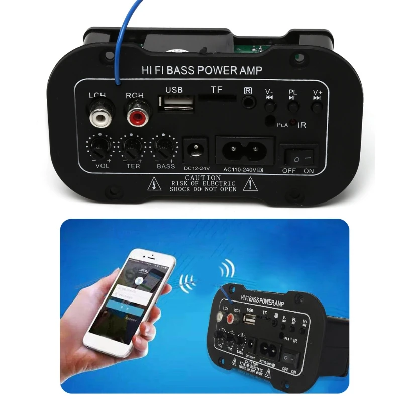 25W Car Bluetooth-compatible Subwoofer Hi-Fi Bass Amplifier Board USB