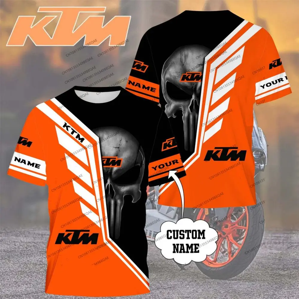 تي شيرت KTM Racing للرجال والنساء صيفي غير رسمي بأكمام قصيرة 2025 ملابس رياضية للدراجات النارية ملابس شبابية للبالغين قابلة للتنفس