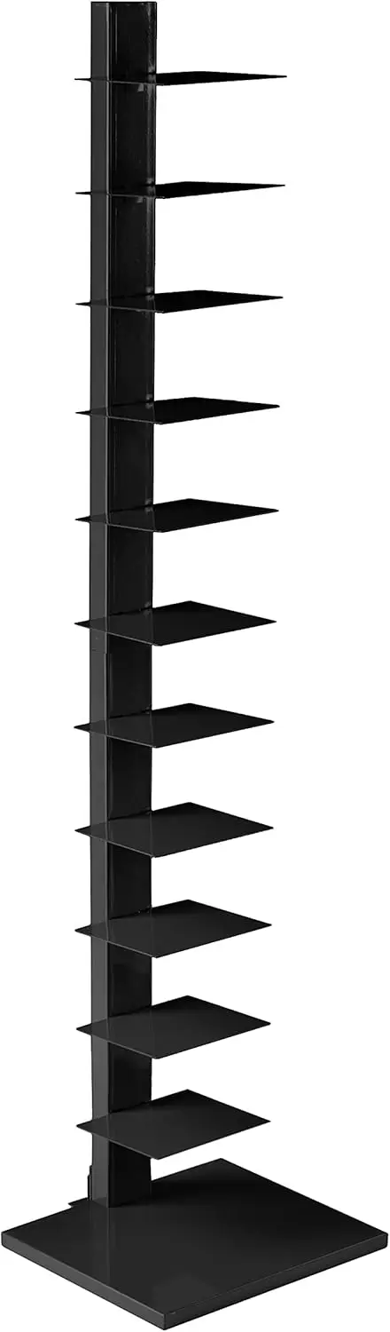 

Металлическая книжная полка SEI Furniture с 12 полками, черная