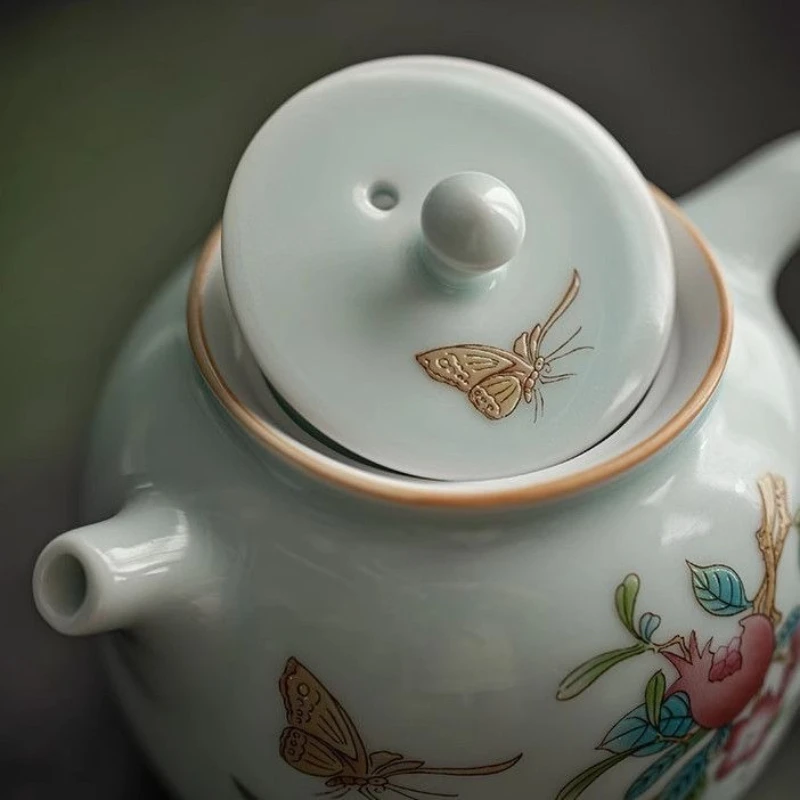 Traditional Chinese Tea Set, Retro Rooster Teapot with Filter Holes, Archaistic Small Services, Puer Tea, Coffee Pot, 200ml