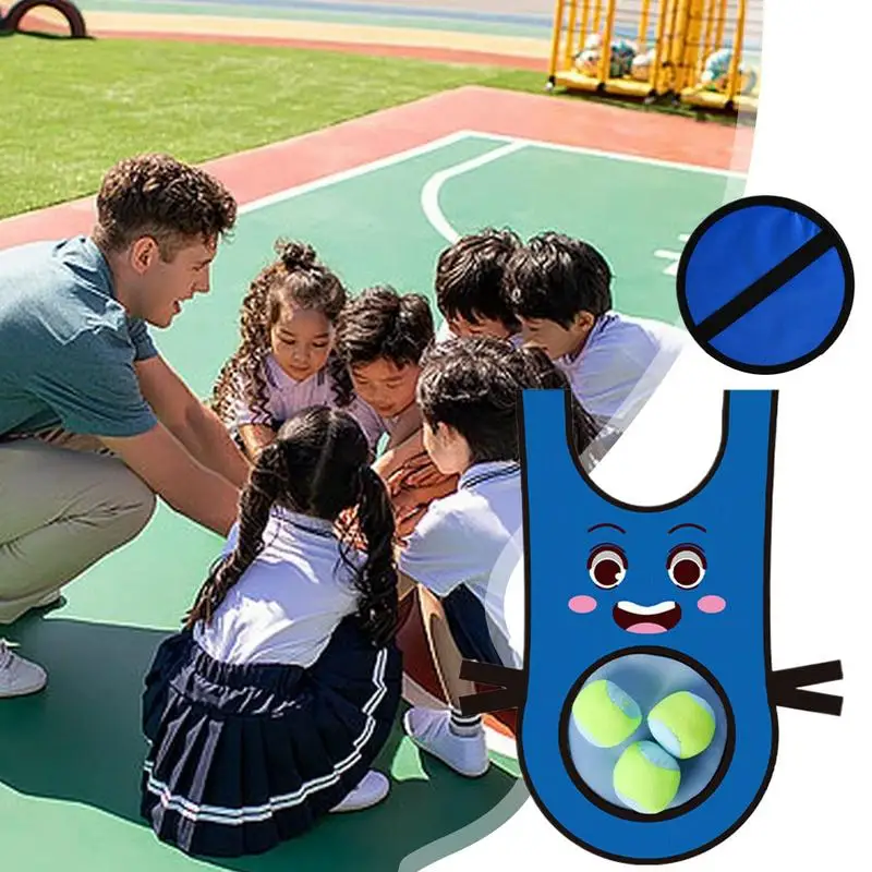 Sticky Target Ball Jersey Children Sticky Target Ball Breathable Multi-Functional Dodging Toy Set Playground Tossing Game