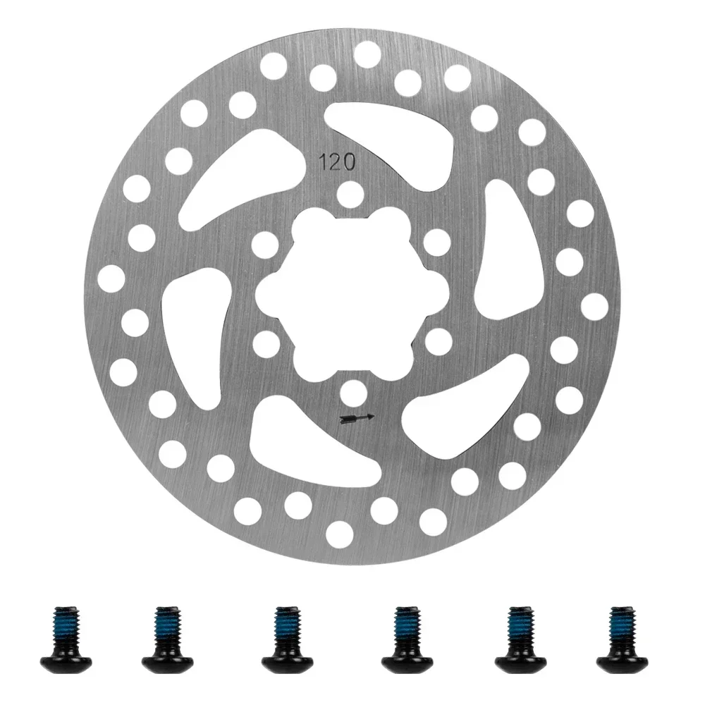 120 mm Bremsscheibe für Ninebot MAX G3/ZT3/ZT3 Pro Elektroroller, verschleißfest, 6 Löcher, Bremsscheibe, Edelstahlteil