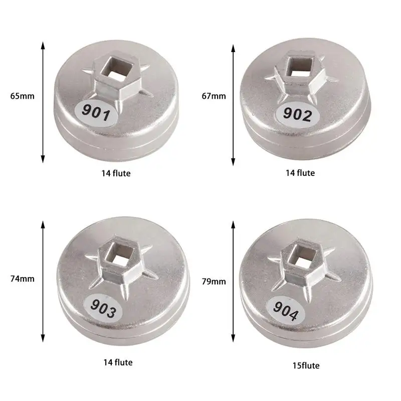 Premium Aluminum Alloy Cap Oil Filter Wrench Car Hand Tool Housing Tool Remover For BTW /Chery /Golf