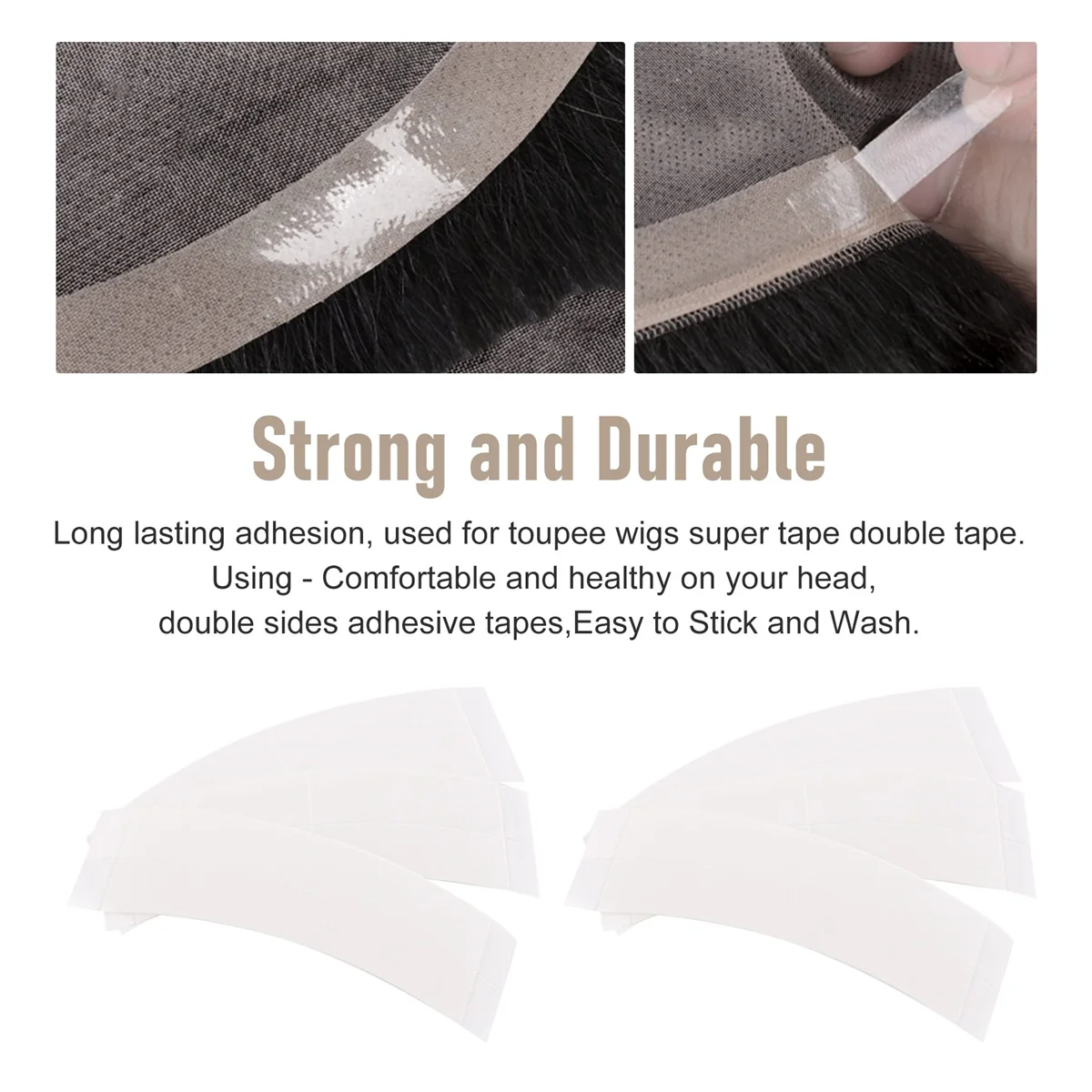

180Pc/Lot Fixed Hair System Adhesive Tape Super Strong Double Adhesive Extended Tape Waterproof Sweat Toupee Lace Wig
