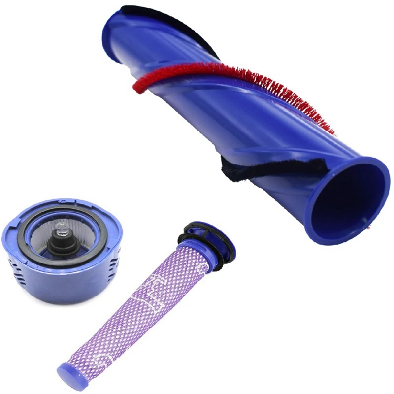 Rotolo di spazzole filtro lavabile Kit di ricambio Hepa per Dyson V6 Cordless Brushroll Cleaner Head Brush Bar Roller Part